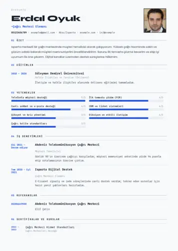 Çağrı Merkezi cv indir